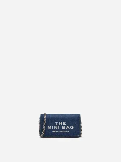 Marc Jacobs The Denim Chain Dark Wash Mini Cross-body Bag In Dnf