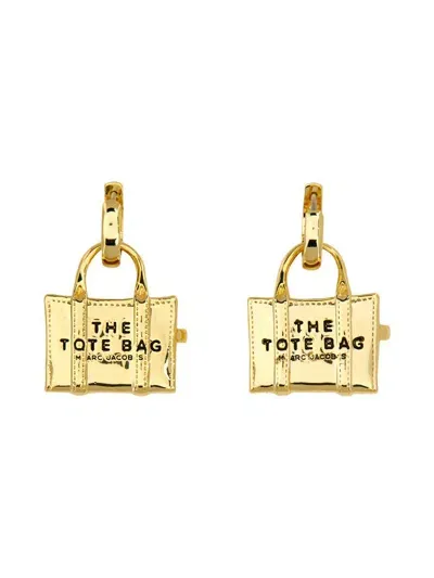 Marc Jacobs Mini Icon Earrings "the Tote Bag" In Gold