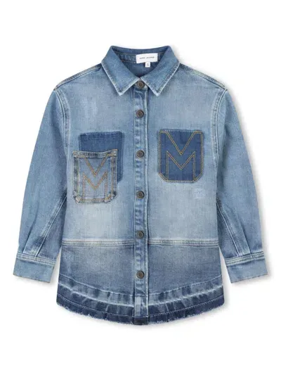 Marc Jacobs Kids' Patchwork-design Denim Shirt In Blue