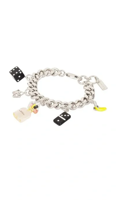 Marc Jacobs Perfect Charm Bracelet In Metallic Silver