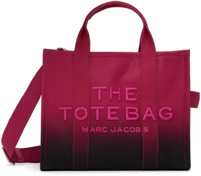 Marc Jacobs Pink & Black 'the Ombré Coated Canvas Medium' Tote