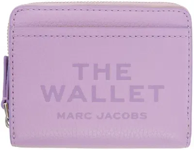 Marc Jacobs パープル The Leather Mini Compact 財布 In 545 Wisteria