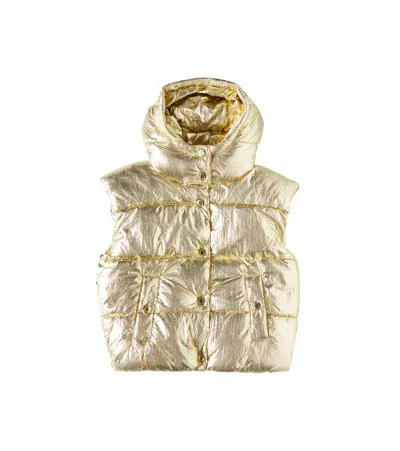 Marc Jacobs Kids' Quilted Puffer Vest In Gold