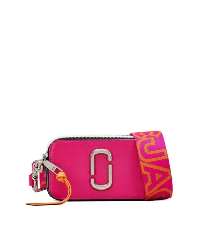 Marc Jacobs Multicolor Leather The Snapshot Crossbody Bag In Hot Pink Multi