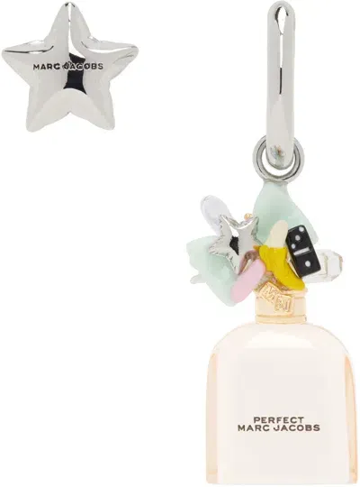 Marc Jacobs Silver Mini Icon Perfect Earrings In Multi