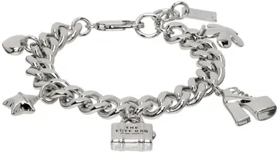 Marc Jacobs The Mini Icon Charm Bracelet In Silver Metalic