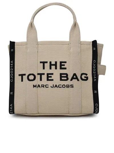 Marc Jacobs Small Cotton Jacquard Bag In Beige