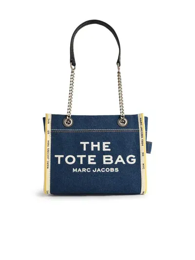 Marc Jacobs The Tote Bag Small Denim Tote In Blue