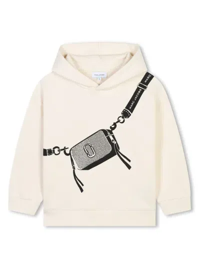 Marc Jacobs Kids' Snapshot Bag-print Hoodie In Neutrals