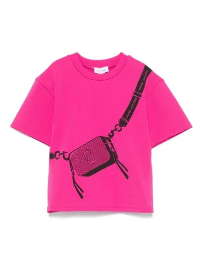 Marc Jacobs Kids' Snapshot-print T.shirt In Pink