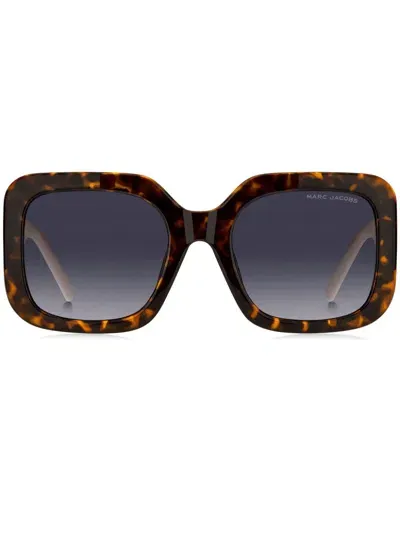 Marc Jacobs Square-frame Sunglasses In Brown