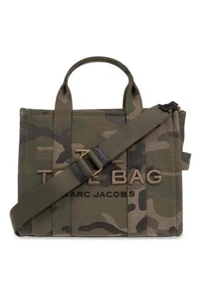 Marc Jacobs The Camo Jacquard Medium Tote Bag In Green