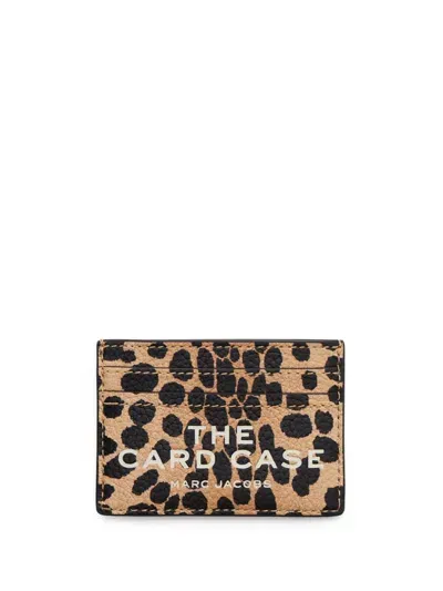 Marc Jacobs The Cheetah Leather Cardholder In Brown