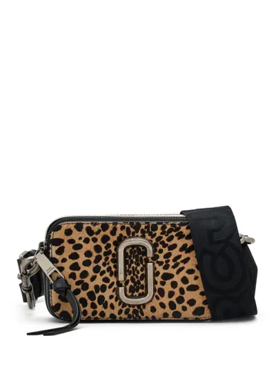 Marc Jacobs The Cheetah Snapshot Cross Body Bag In Braun