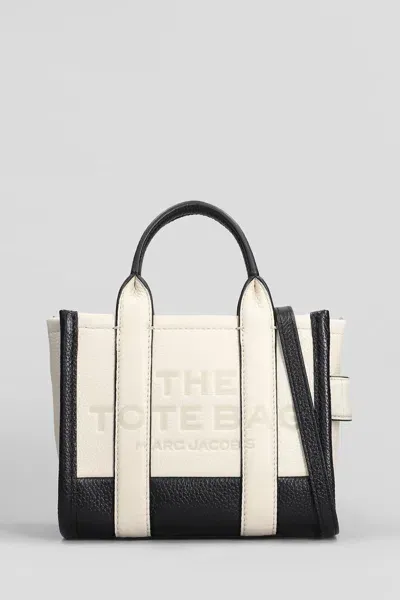 Marc Jacobs The Colourblock Small Ivory Multi Leather Tote Bag In White Leather