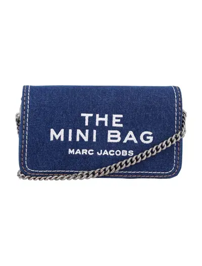 Marc Jacobs The Denim Chain Mini Bag In Dark Wash