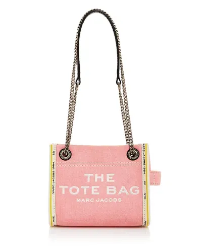 Marc Jacobs The Denim Chain Crossbody Tote Bag In Ribbon Pink