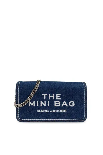 Marc Jacobs The Denim Chain Mini Shoulder Bag In Blue