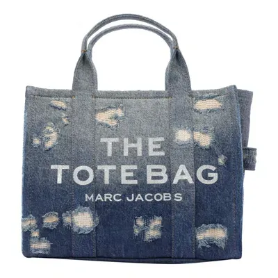 Marc Jacobs The Denim Medium Rip And Repair Tote Bag In Yellow