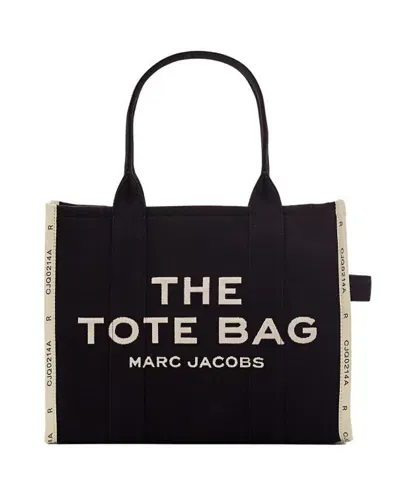 Marc Jacobs The Large Canvas Jacquard Tote In Black