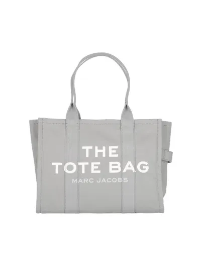 Marc Jacobs The Large Logo Patch Tote Bag In Grey