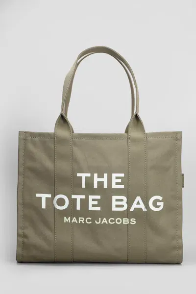 Marc Jacobs The Large Tote Tote In Green Cotton