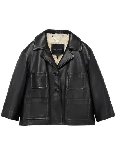 Marc Jacobs The Leather Lady Jacket In Black