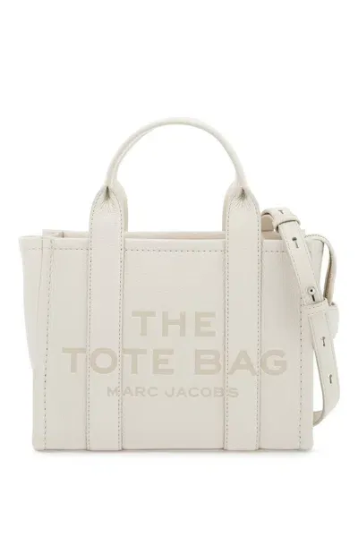 Marc Jacobs The Leather Small Tote Bag In Neutrals