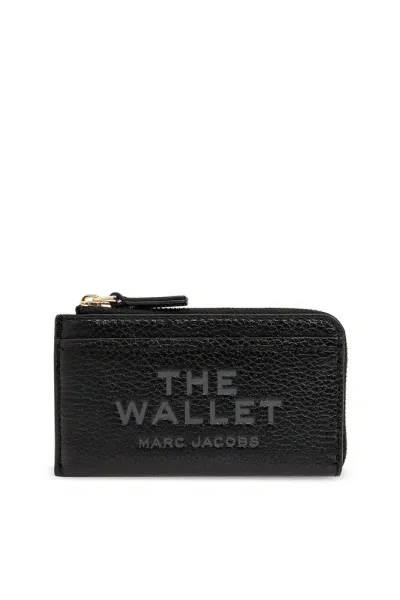 Marc Jacobs The Leather Top Zip Wallet In Black