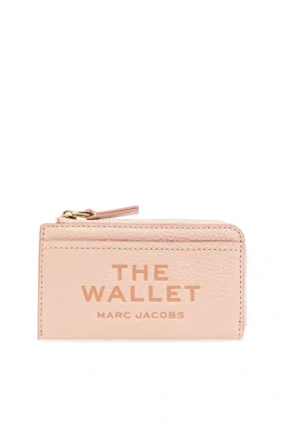 Marc Jacobs The Leather Top Zip Wallet In Pink