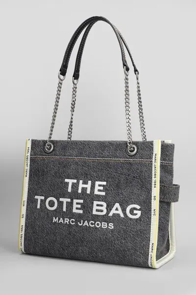 Marc Jacobs The Denim Chain Medium Black Wash Tote Bag