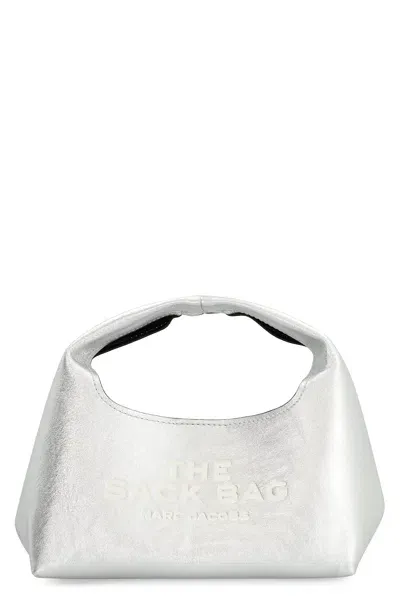 Marc Jacobs The Mini Sack Bag Leather In Silver