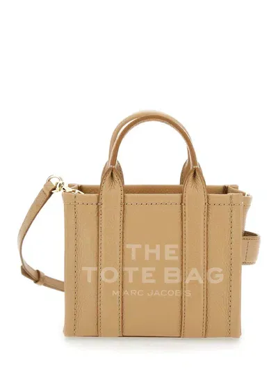 Marc Jacobs The Mini Tote Leather In Beige