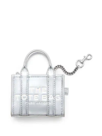 Marc Jacobs The Nano Tote Charm In Metallic