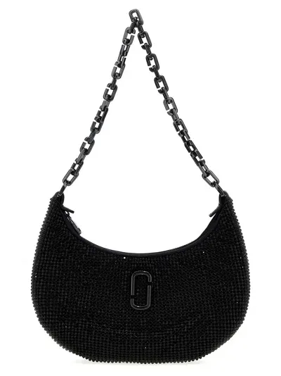 Marc Jacobs The Rhinestone Small Curve Bag Shoulder Bag In Black