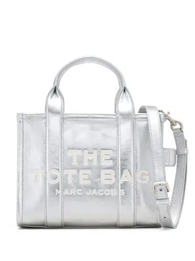 Marc Jacobs The Small Metallic Tote Bag In Silver