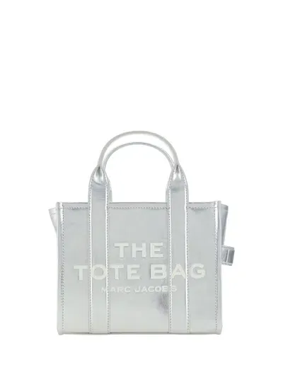 Marc Jacobs The Small Tote Handbag In Metallic Silver