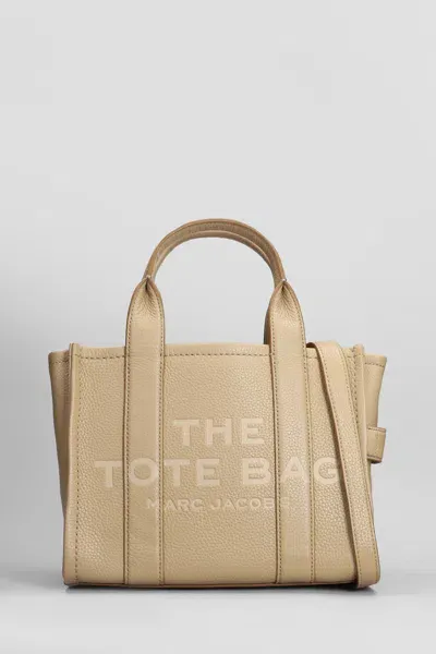 Marc Jacobs The Leather Medium Camel Tote Bag In Beige Leather