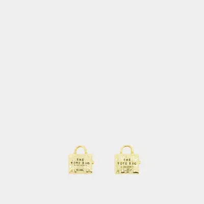 Marc Jacobs Tote Bag Earrings In Gold