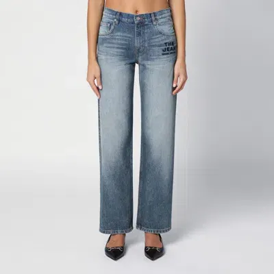 Marc Jacobs Washed Denim Jeans With Logo In Blue