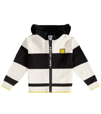 Marc Jacobs Kids' X Smileyworld Striped Jersey Zip-up Hoodie In Multicoloured