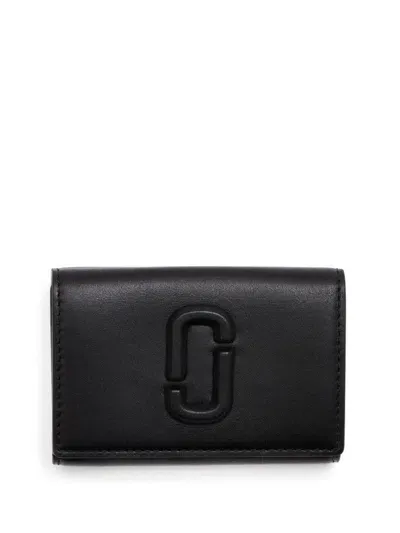 Marc Jacobs Portafoglio Tri-fold The Leather J Marc In Nero