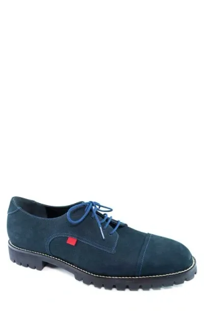 Marc Joseph New York William St. 2.0 Cap Toe Derby In Navy Grainy