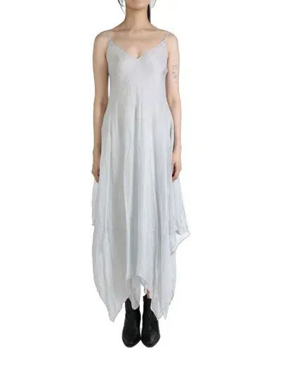 Marc Le Bihan Asymmetric Silk Dress In Grey