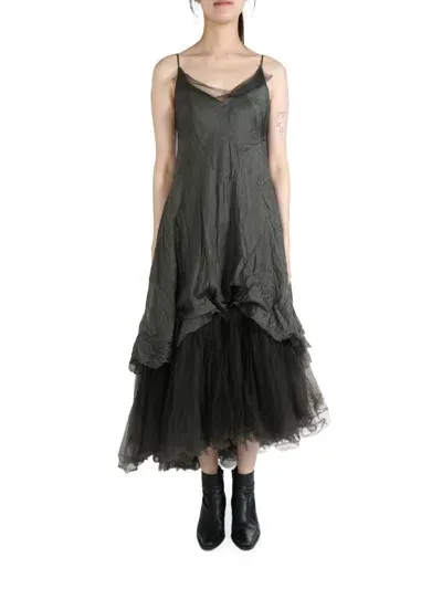 Marc Le Bihan Volant-tulle Dress In Grey