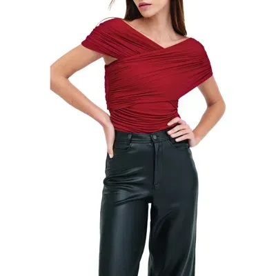 Marcella Alyssa Infinity Jersey Top In Red