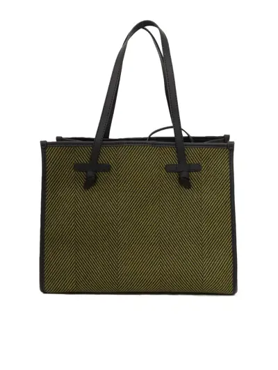 Marcella Gianni Chiarini Fabric And Leather Bag In Green