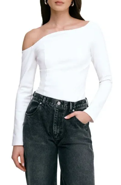 Marcella Sylvan One-shoulder Top In White