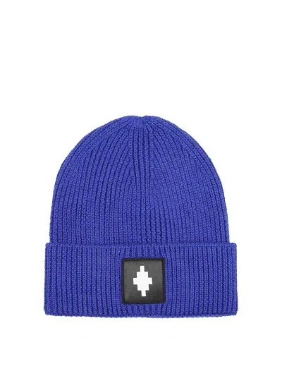 Marcelo Burlon County Of Milan Cross Patch Beanie In Light Blue