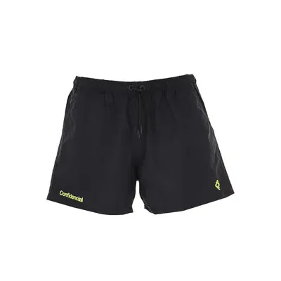 Marcelo Burlon County Of Milan Marcelo Burlo Confidencial Swim Shorts In Black